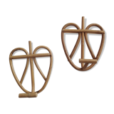 Pair of bamboo patère