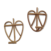 Paire de patères en bambou