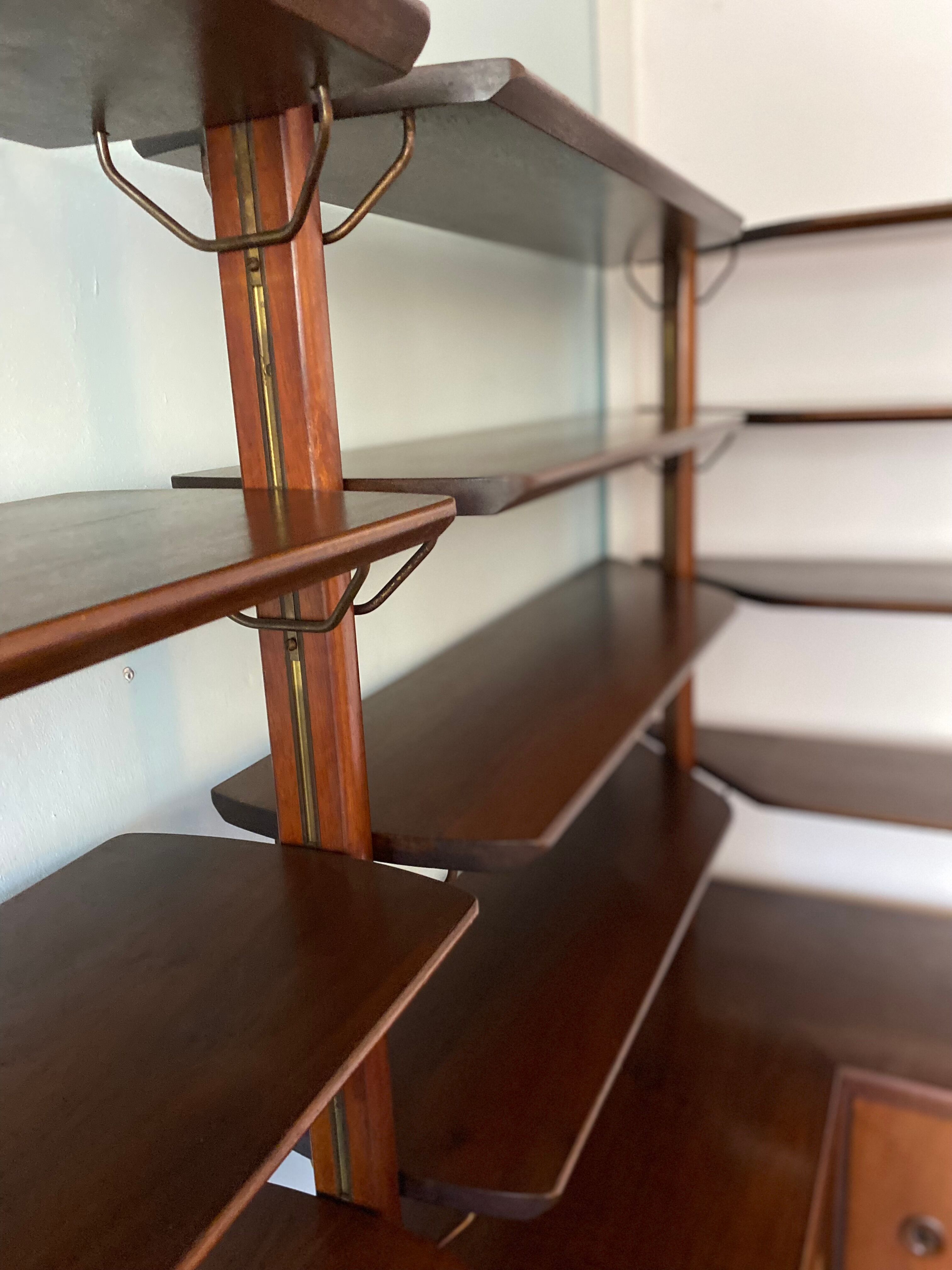 Mid century modern dutch corner wall unit