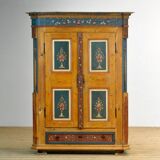 Antique German Hand Painted Cabinet, circa 1850