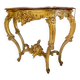 Console 4 legs Louis XV style Gilded wood period Napoleon III Griotte marble top