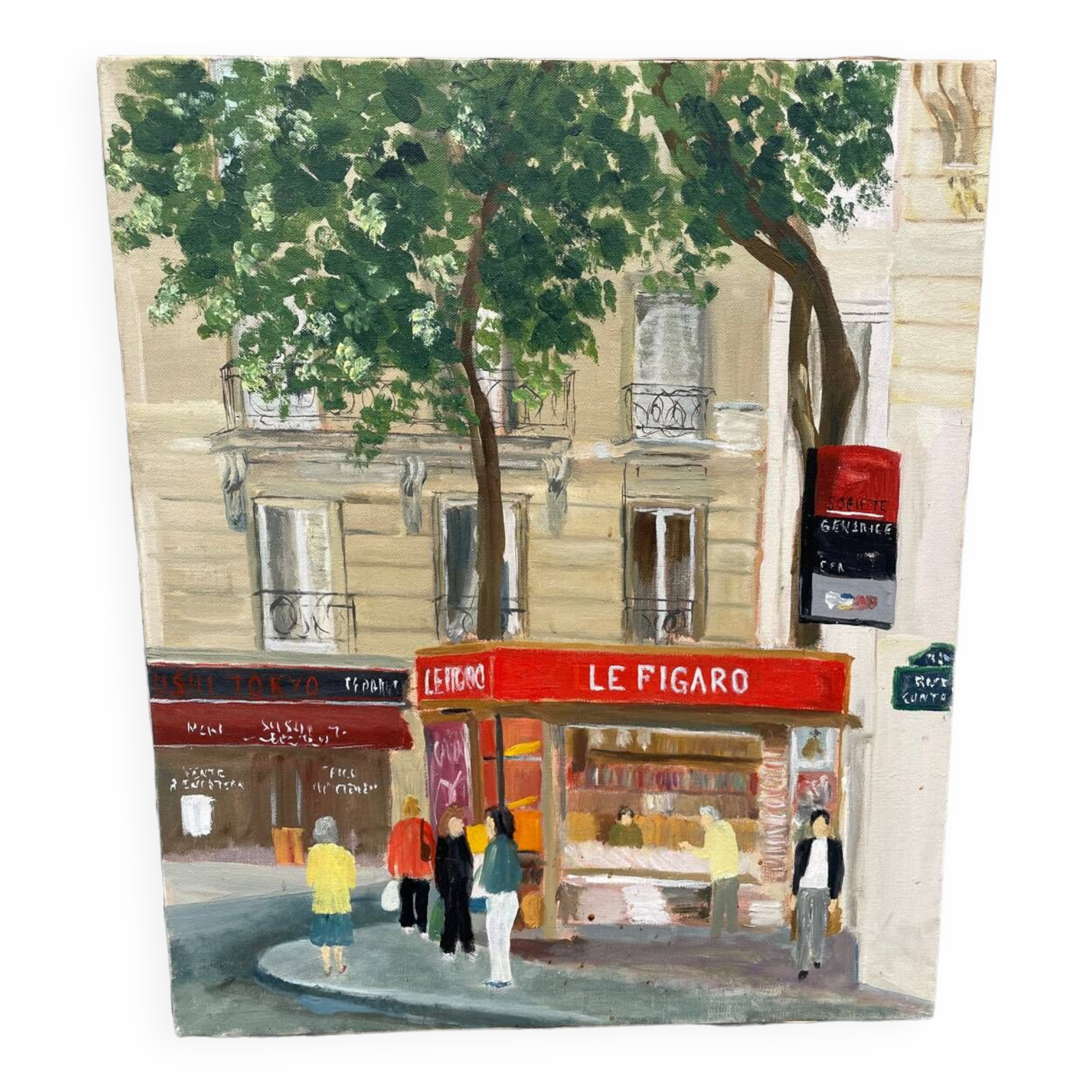 Tableau/peintureTerrasse à Paris Le Figaro