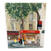 Tableau/peintureTerrasse à Paris Le Figaro