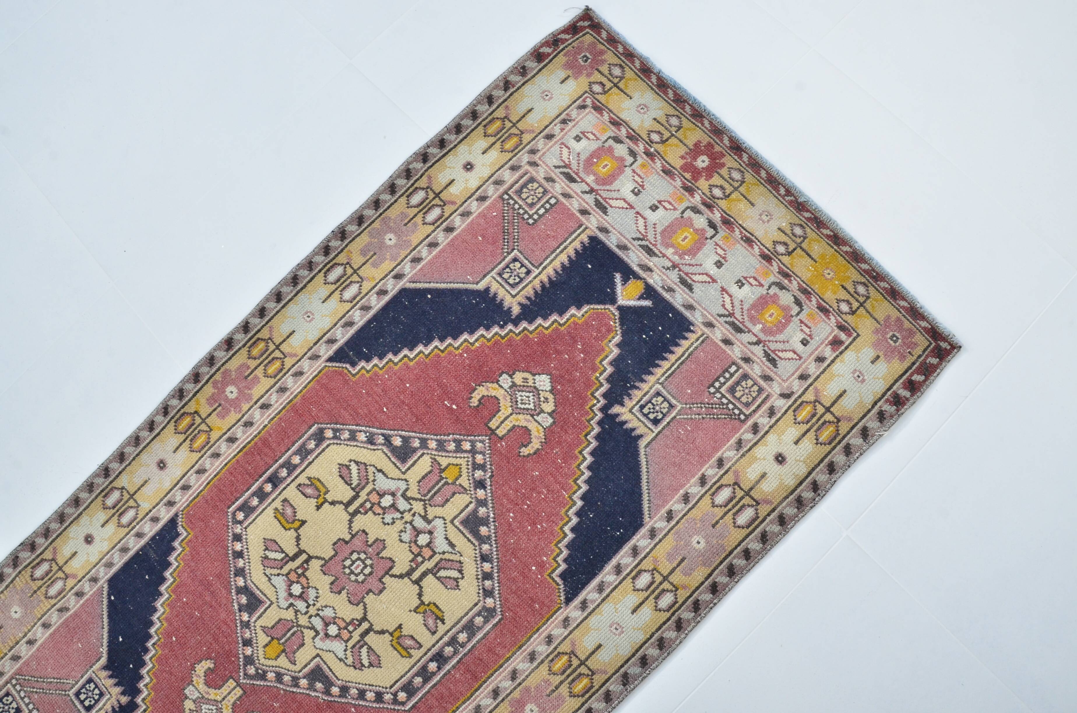 Vintage Turkish Small Floral Carpet sku 3281