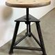 Black Industrial Workshop Swivel Stool, 1960s