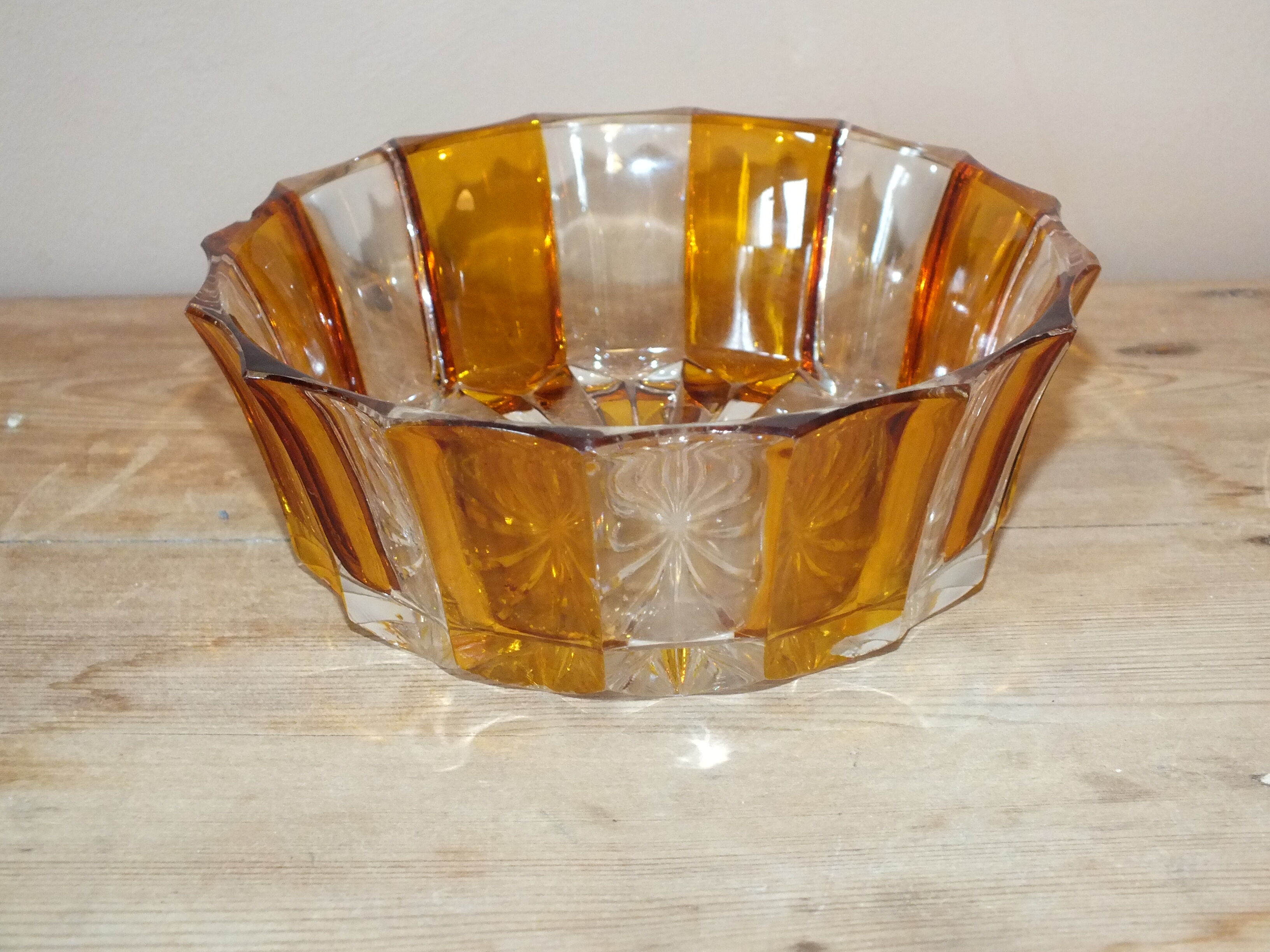 Empty cup two-tone glass pocket - double vintage layer - Bohemian