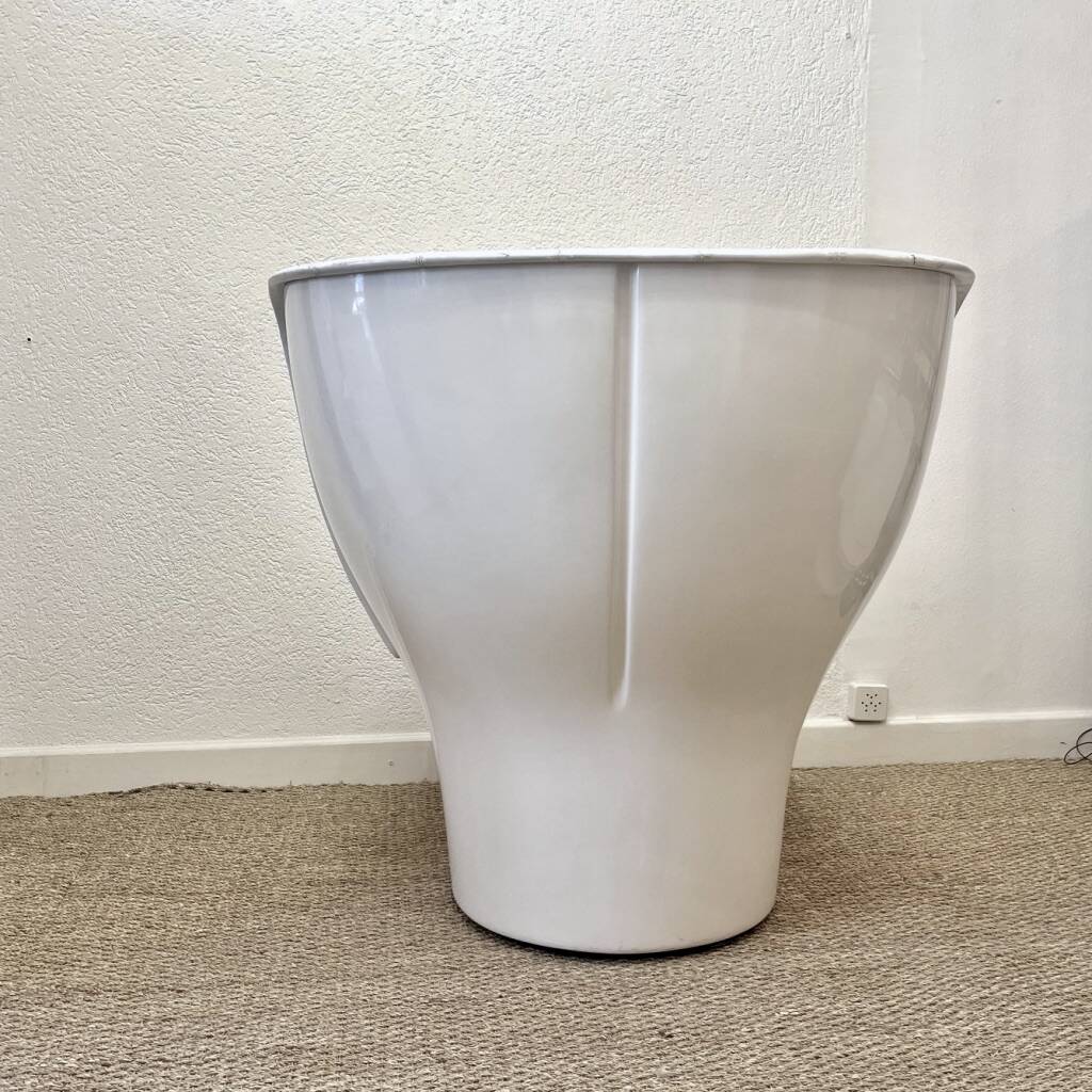 fauteuil Elda vintage de Joe Colombo en cuir blanc