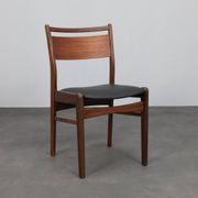 Chaises de salle à manger en teck modernes du milieu du siècle, ensemble de 4, années 1960.