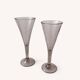Duo de flûtes à champagne en verre de Biot