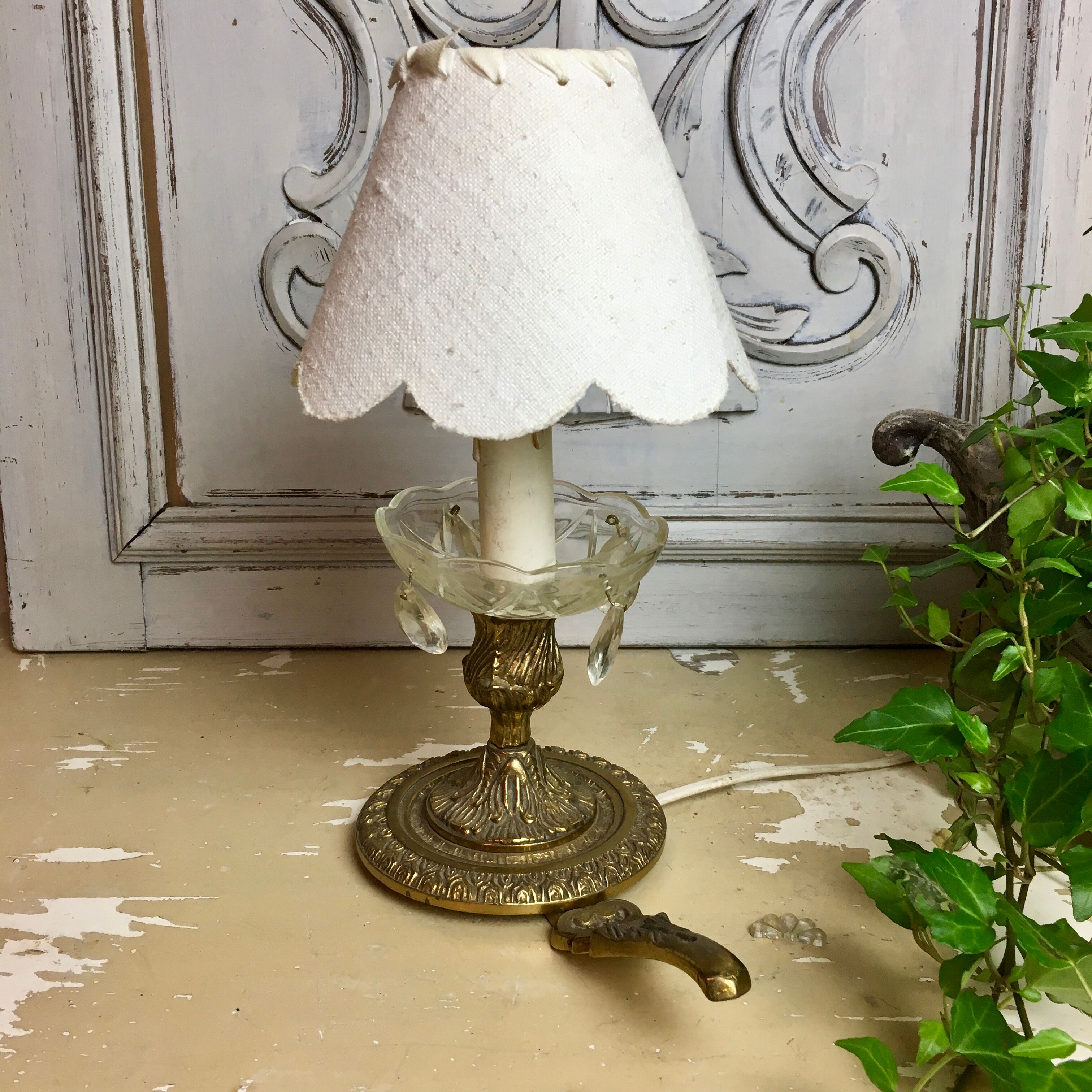 Ancient cave lamp in gilded bronze