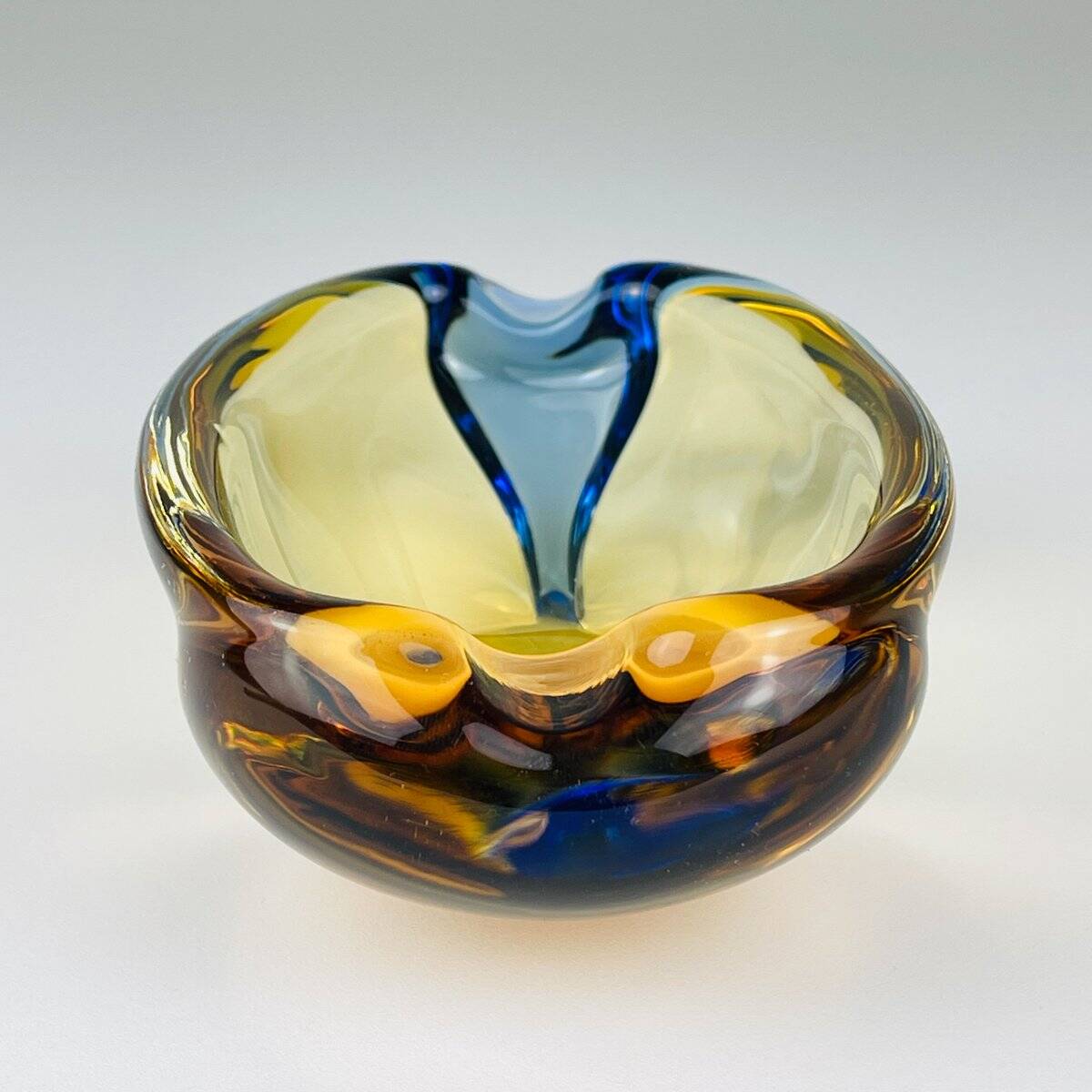 Bohemian Romana Ashtray by Hana Machovska for Mstisov Glassworks, 1960s