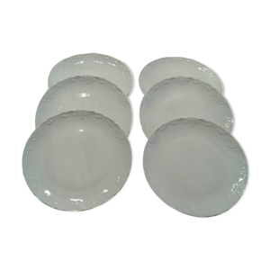Set de 6 assiettes plates - limoges