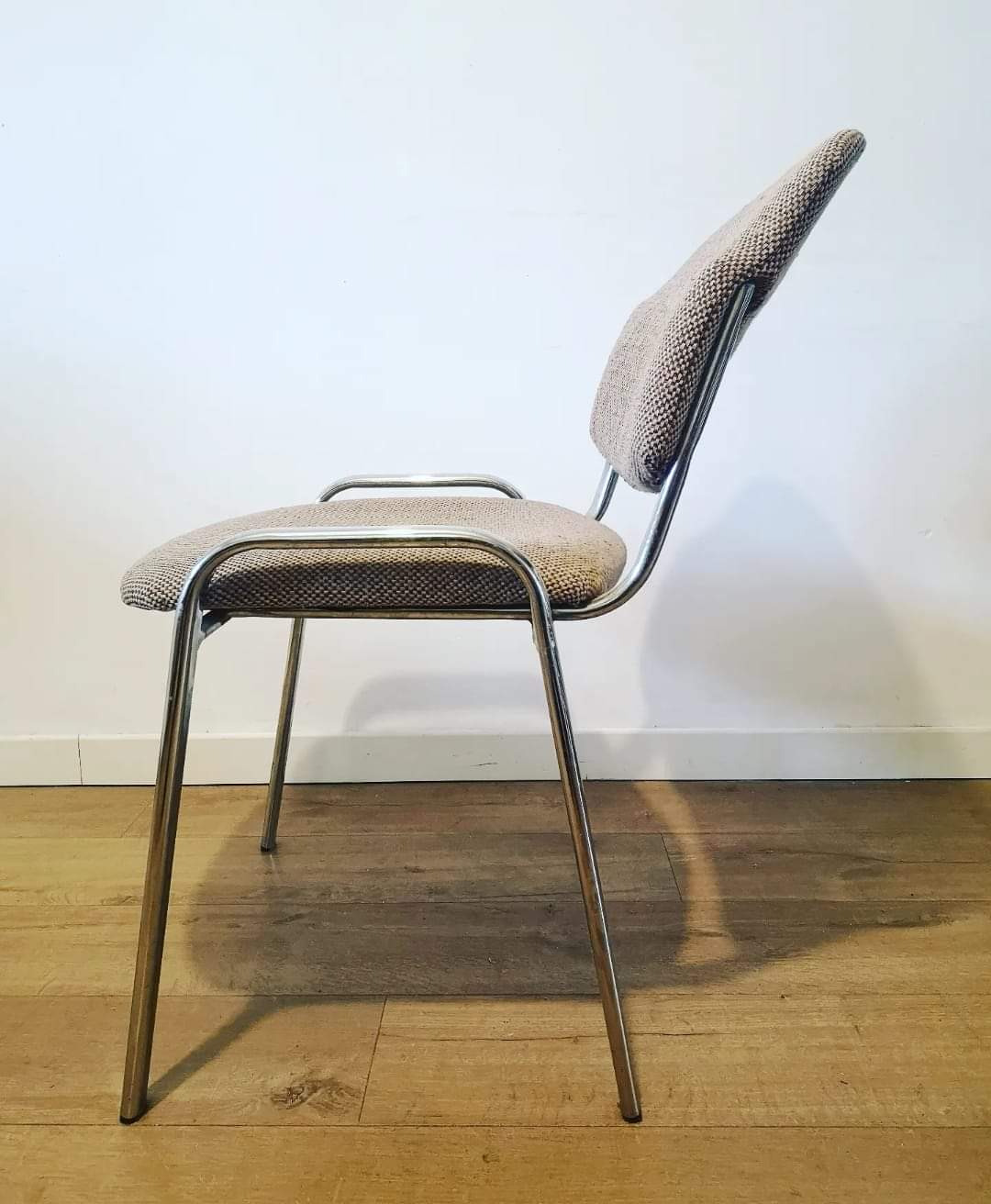 Chaise de bureau en tissu et alu