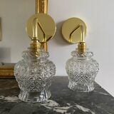 Pair of vintage globe wall sconces