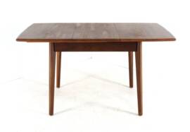 Table à manger rectangulaire extensible en teck - design néerlandais mid-century moderne