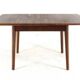 Table à manger rectangulaire extensible en teck - design néerlandais mid-century moderne