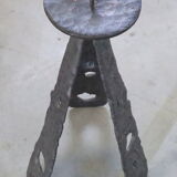 Vintage brutalist floor candlestick
