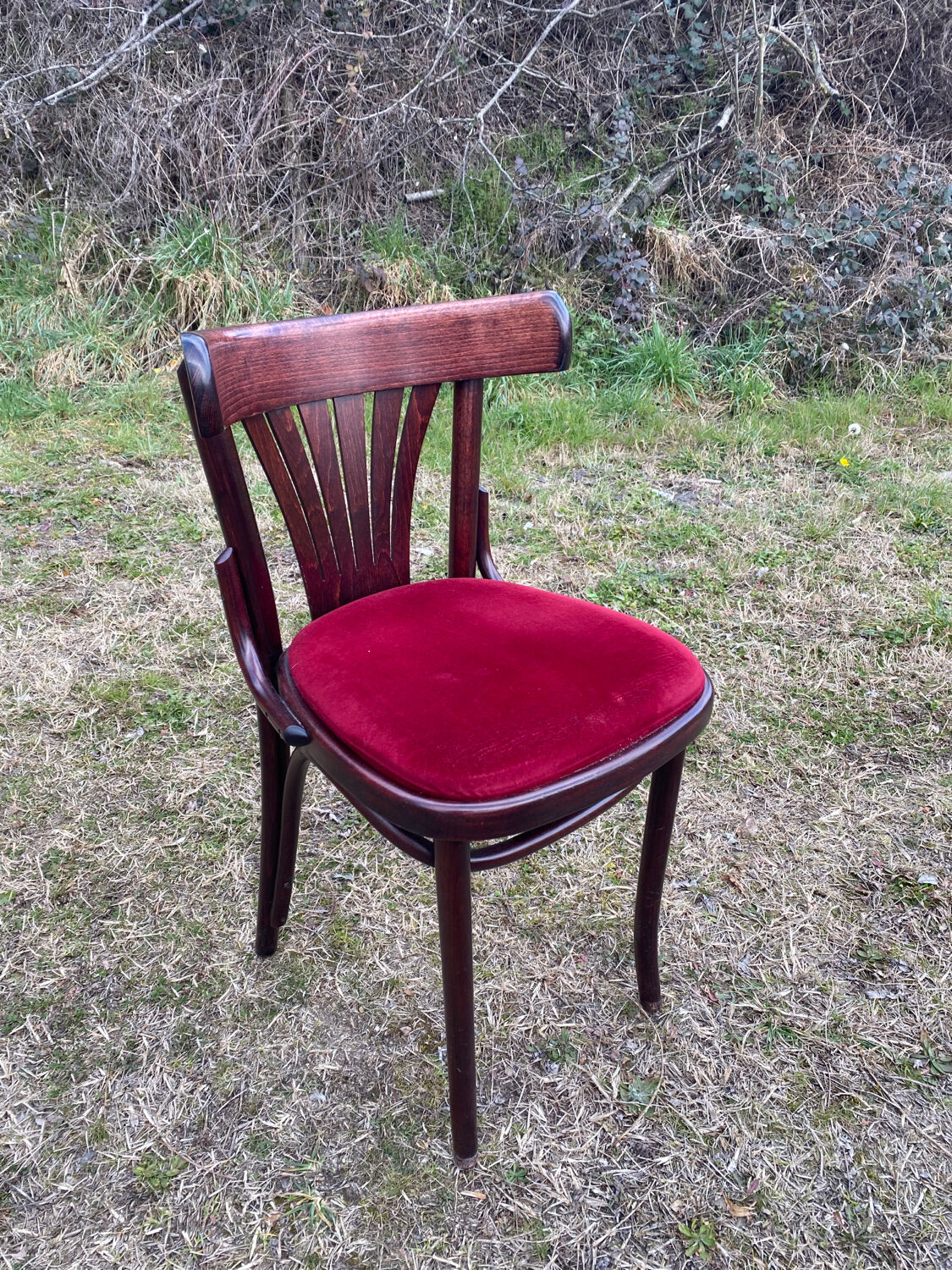 Velvet bistro chairs