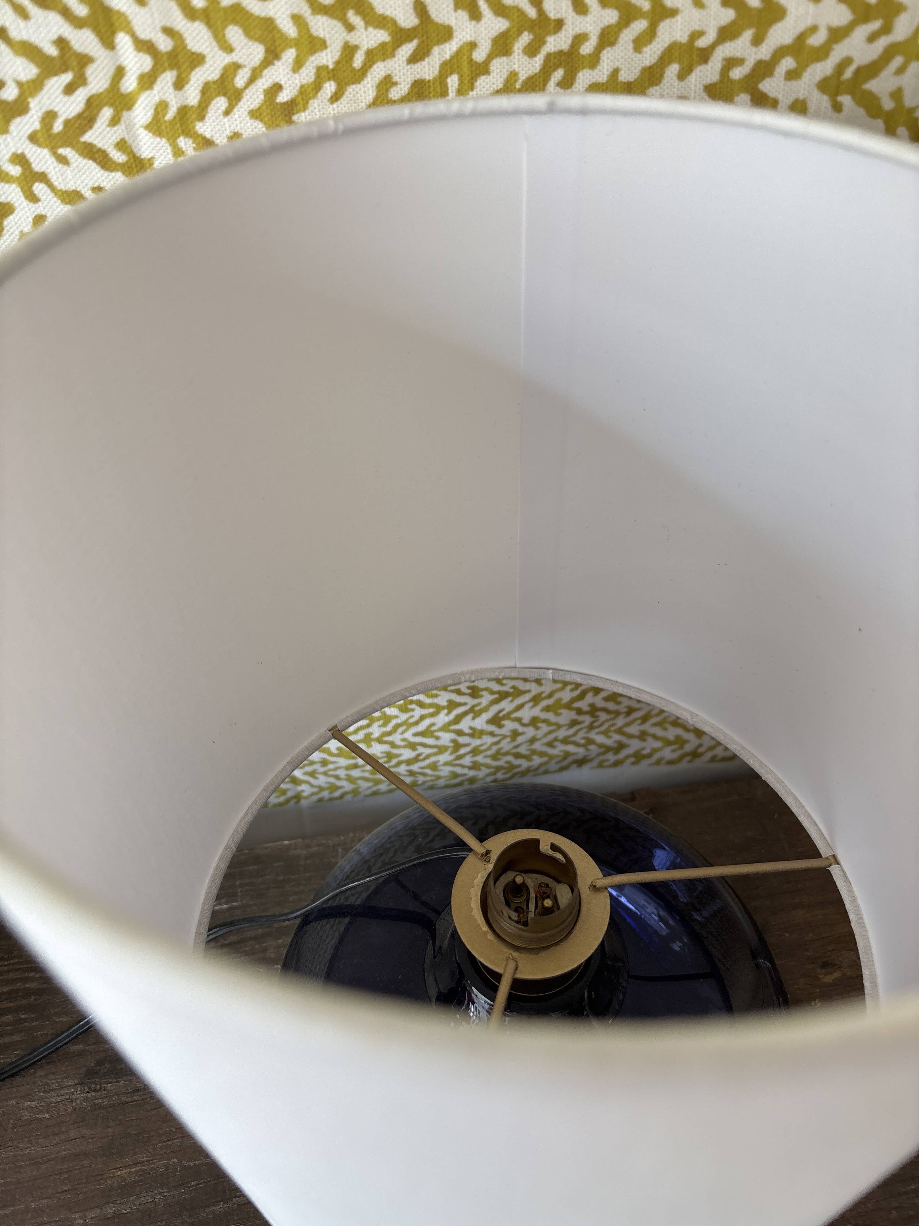 Claire Morin blown glass lamp with shade