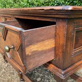 Antique 18th century solid oak Jacobean style sideboard