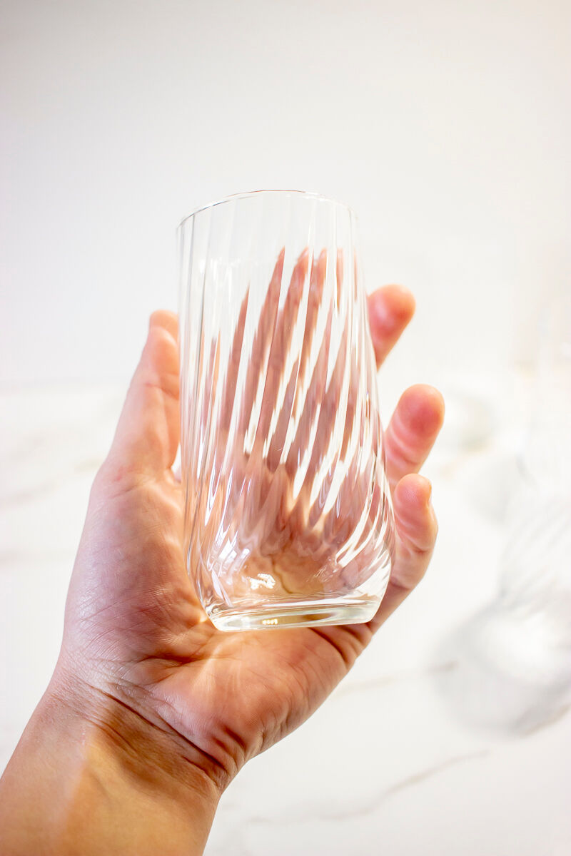 6 high ridged glasses