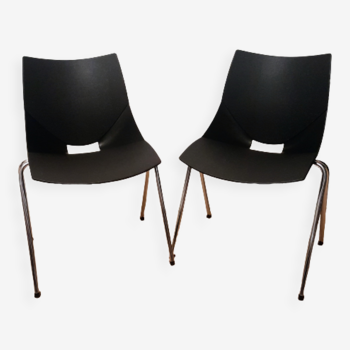 Pair of Shell chairs, designed by Angelo Pinaffo