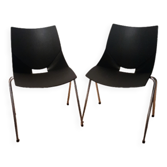 Pair of Shell chairs, designed by Angelo Pinaffo