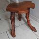Small vintage brutalist wooden coffee table