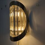 Aplique de pared de cristales. Italia, 1980s.