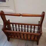 Vintage wooden magazine rack