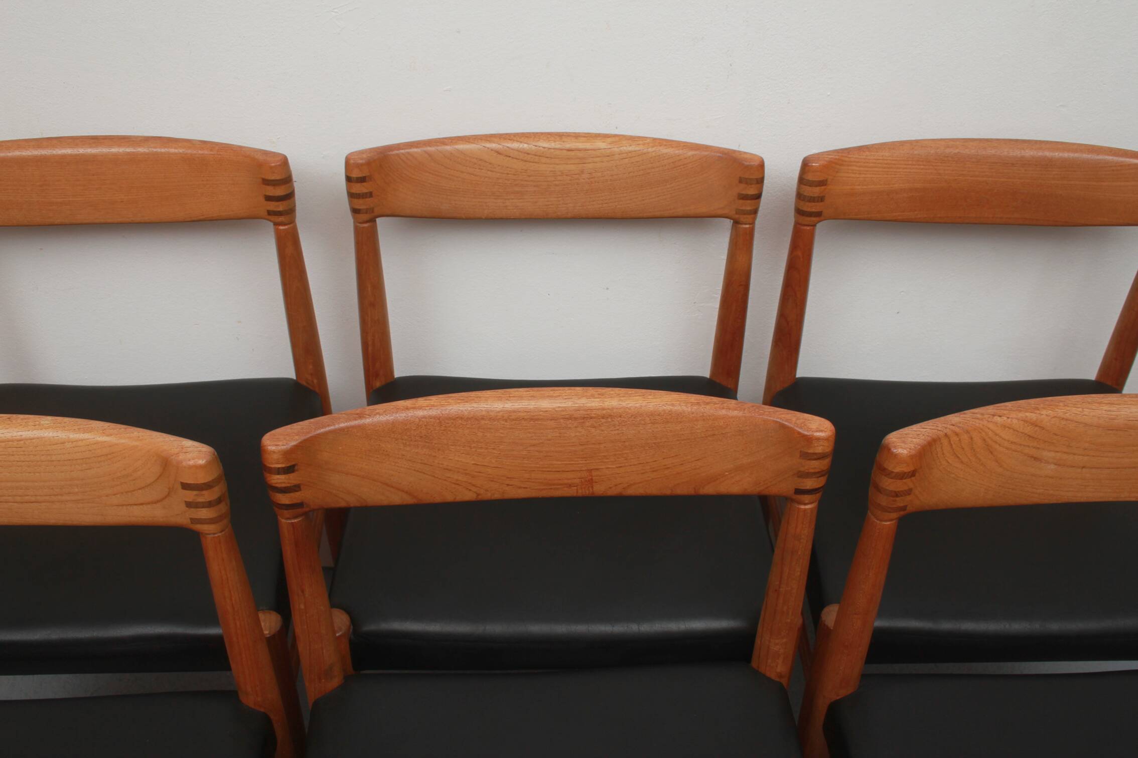 Set of 6 dining chairs teak, H.W. Klein for Bramin