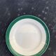 8 plates 4 flat and 4 small dark green Digoin sarreguemines vintage
