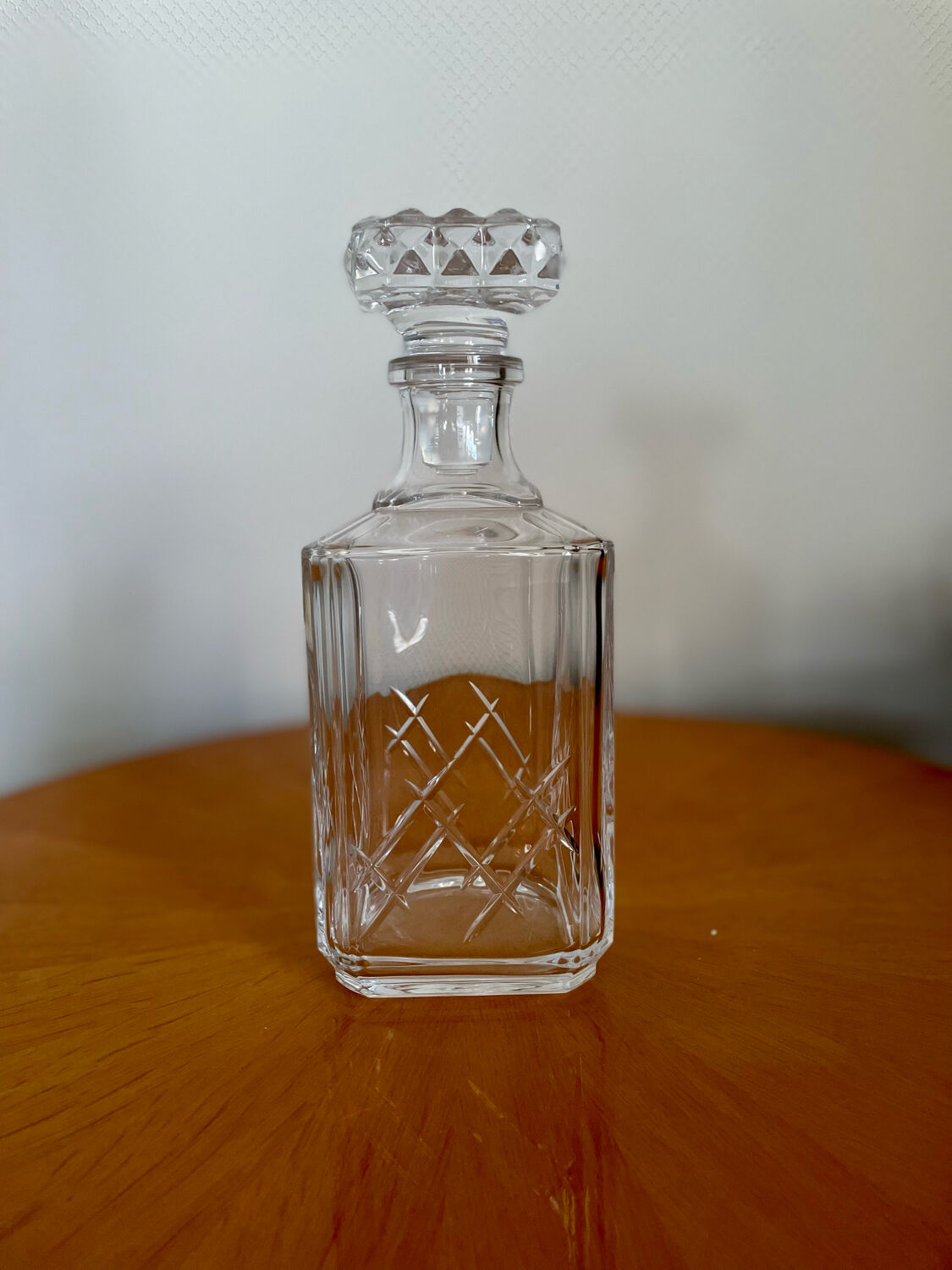 Glass crystal whisky decanter