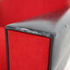 1970's pair of leatherette and red fabric armchairs, Czechoslovakia