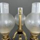 Pair of three-light candelabra in bronze, 20th century