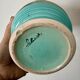 Vintage Art Deco vase in blue and gold ceramic