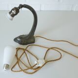 Lampe de bureau antique Art Nouveau lampe de table lampe de chevet en laiton Autriche années 1920