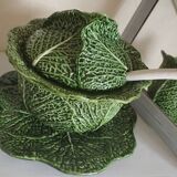 Green Cabbage Barbotine Soup Tureen