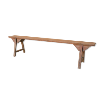 Wooden farm bench