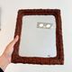 Miroir vintage cadre en osier