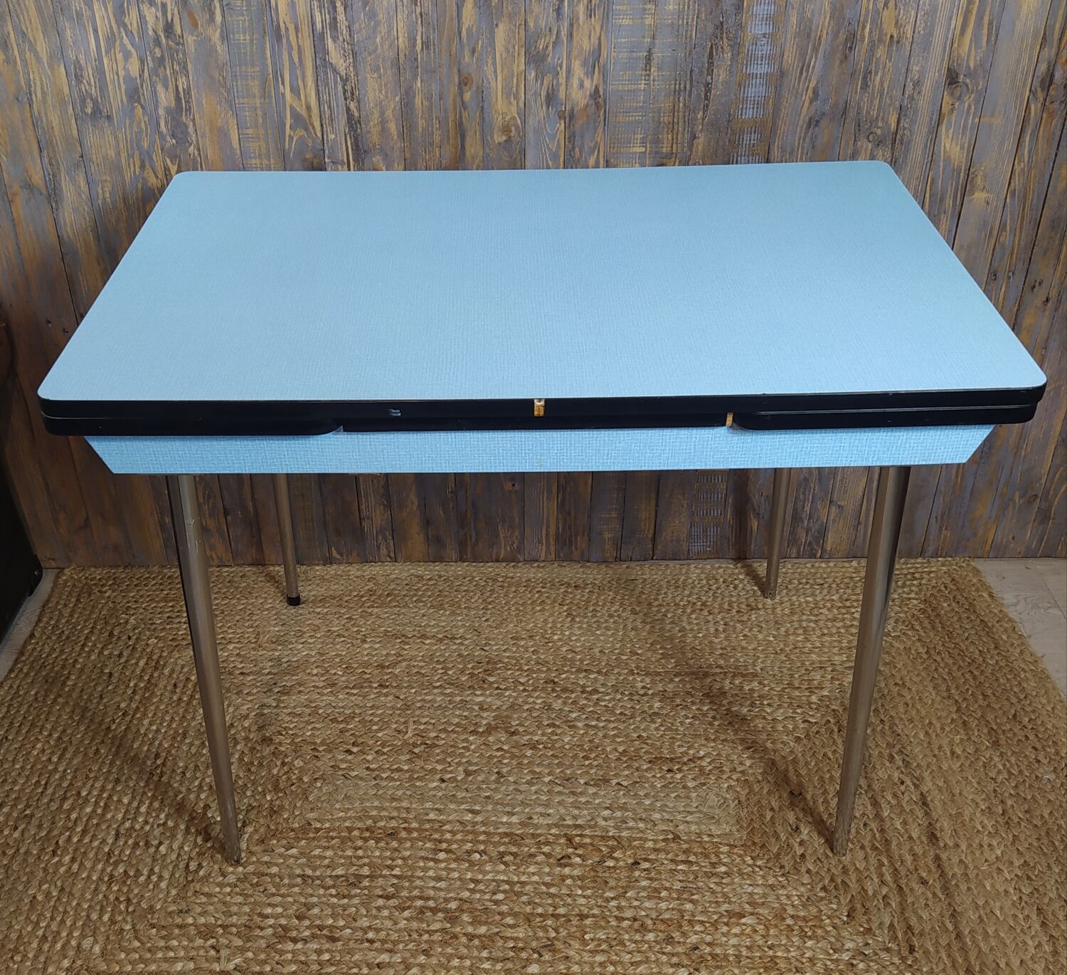 Blue Formica table