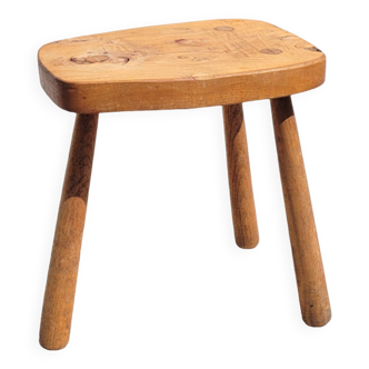 Ancien tabouret de campagne tripode