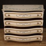 Italian dresser in lacquered, painted and gilded wood