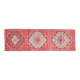 1970s Pink Turkish Handmade Vintage Oushak Wool Runner 84x269