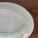Large oval dish, "Champagne" model, Badonviller, green