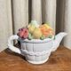 Vintage fruit majolica teapot