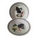 Pair of antique soup plates with hand-painted grape decoration