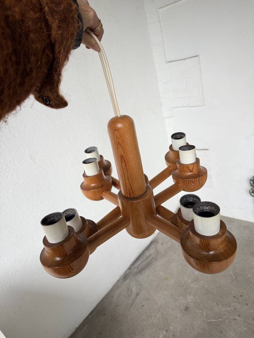 Paire de suspensions Ikea en pin 1980