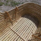 Vintage rattan cradle