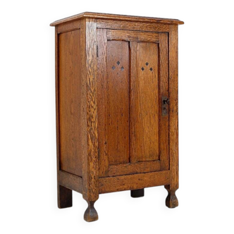 Meuble de chevet rustique / Petite armoire de rangement - 20e siècle